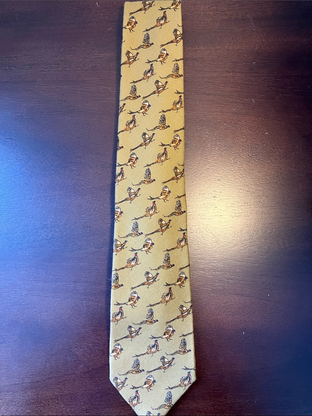 Holland & Holland wool handmade pheasant  tie luxury brand from England like new